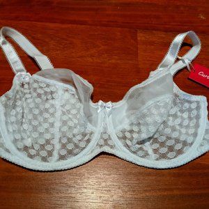 Curvy Kate White Polka Dot Bra 34I/34G